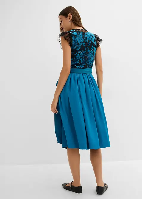 Dirndl midi avec velours (ens. 2 pces), bonprix