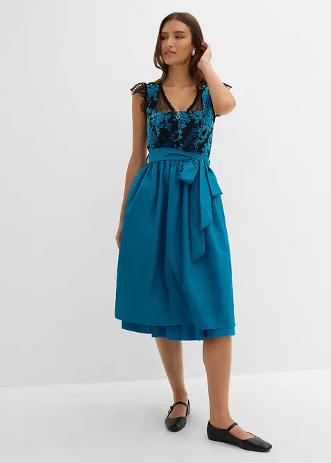 Dirndl midi avec velours (ens. 2 pces), bonprix