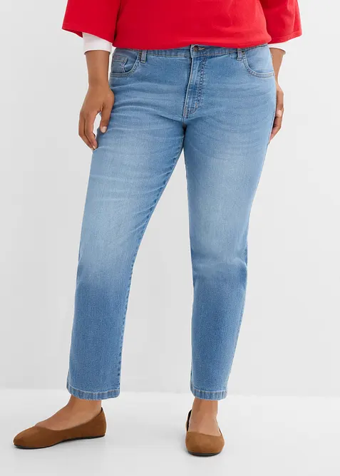 Jean droit, taille mi-haute, cropped, bonprix