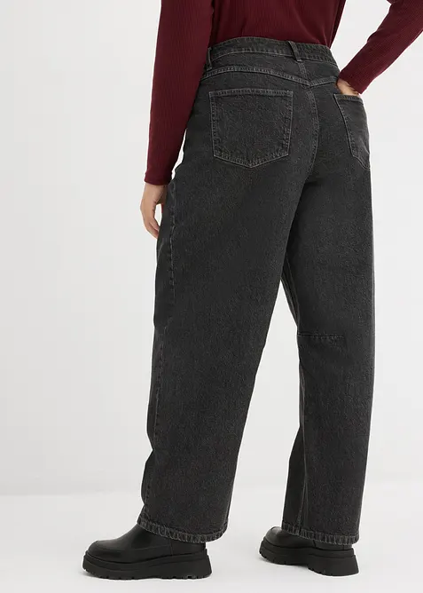 Barrel-Jeans Mid Waist, bonprix