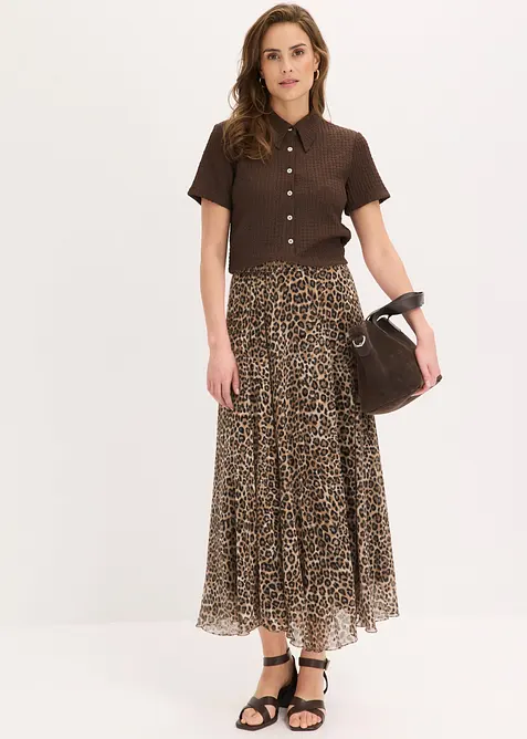 Chiffon-Rock mit Crinkle Effekt, bonprix