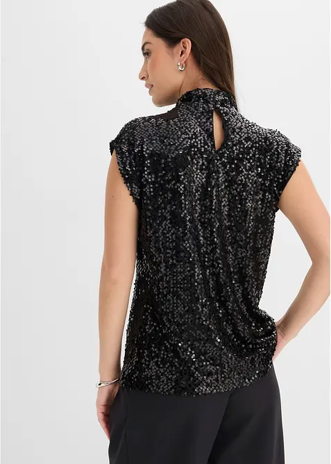 Top &agrave; paillettes, bonprix