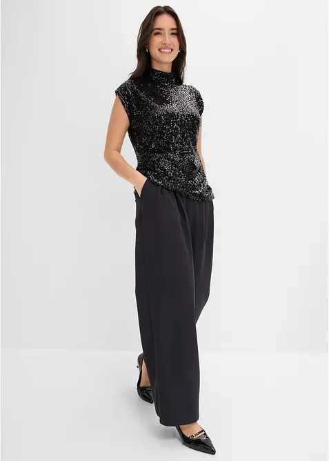 Top &agrave; paillettes, bonprix