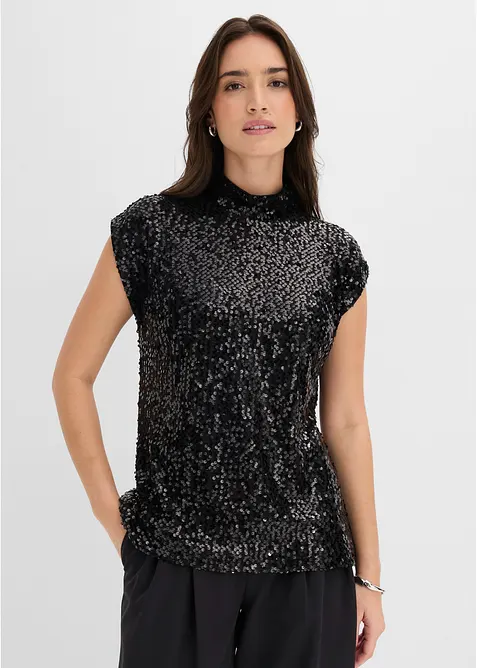 Top &agrave; paillettes, bonprix
