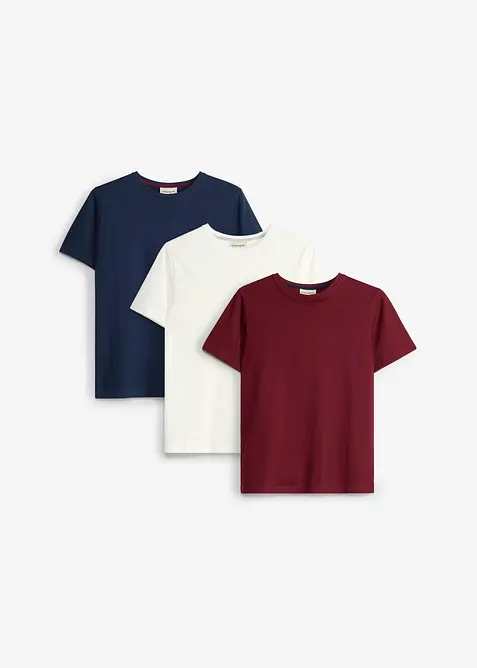 T-Shirt aus Bio-Baumwolle (3er Pack), bonprix