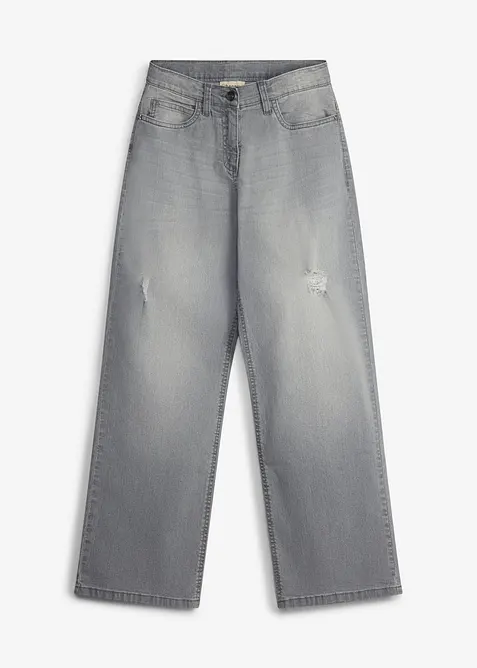 Wide-Leg-Jeans Mid Waist, bonprix
