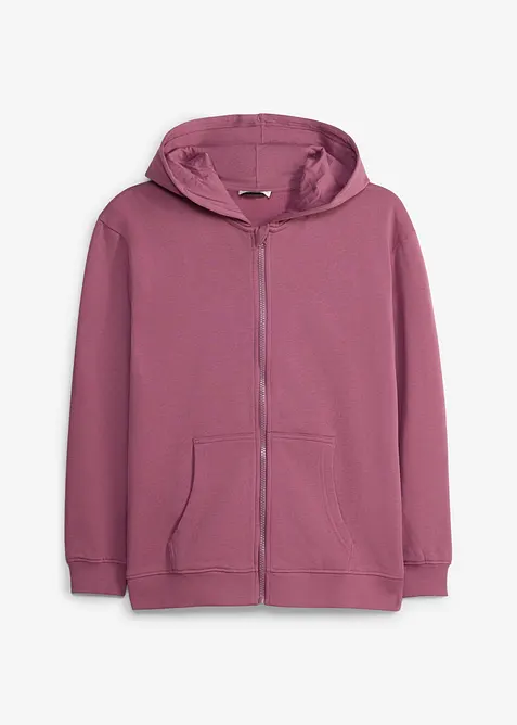 Kapuzen-Sweatjacke aus weichem Bio-Baumwoll-Mix, bonprix