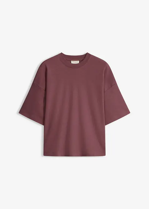 Kurzes Oversize-Shirt aus reiner schwerer Bio-Baumwolle, bonprix
