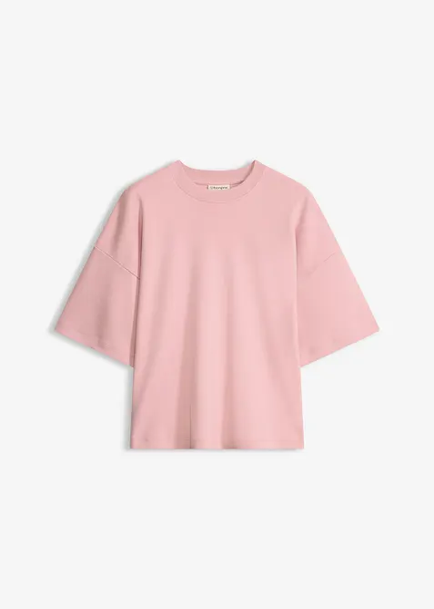 Kurzes Oversize-Shirt aus reiner schwerer Bio-Baumwolle, bonprix