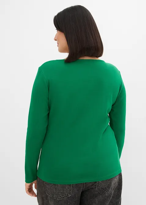 T-shirt court en coton c&ocirc;tel&eacute;, bonprix