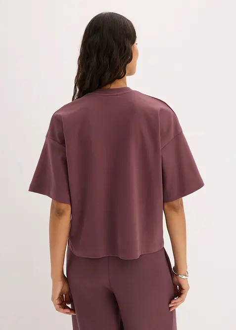 Kurzes Oversize-Shirt aus reiner schwerer Bio-Baumwolle, bonprix