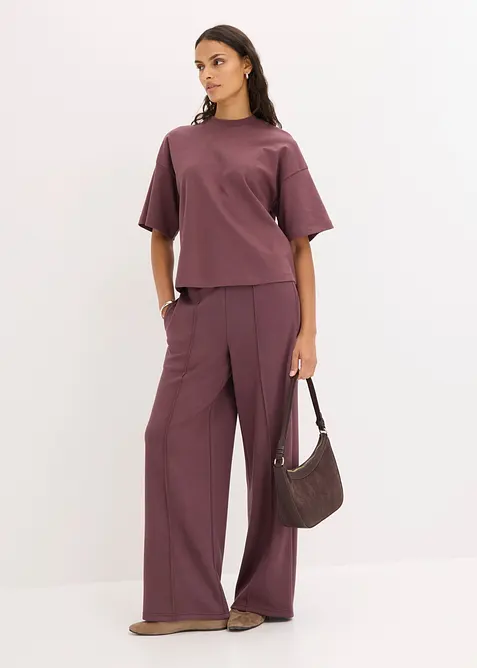 Kurzes Oversize-Shirt aus reiner schwerer Bio-Baumwolle, bonprix