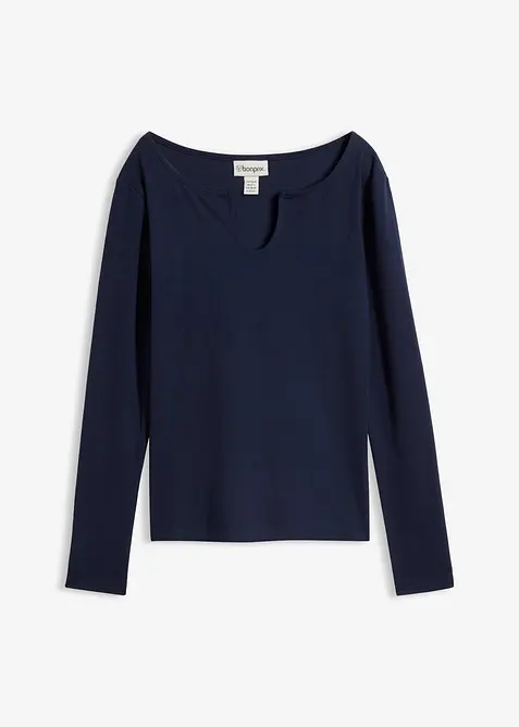 Kurzes Rippshirt mit reiner Bio-Baumwolle, bonprix