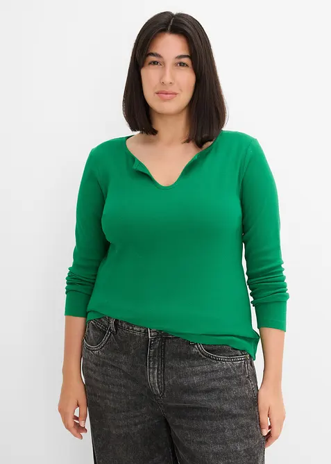 T-shirt court en coton c&ocirc;tel&eacute;, bonprix