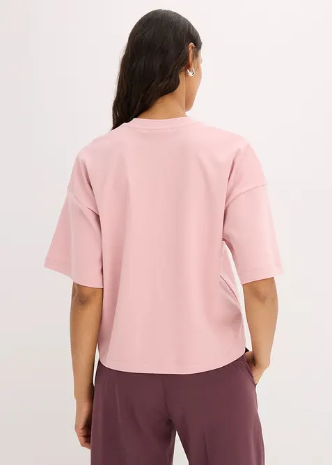 Kurzes Oversize-Shirt aus reiner schwerer Bio-Baumwolle, bonprix