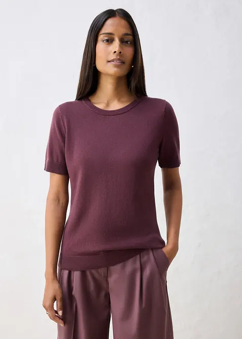 Pull doux en fine laine m&eacute;lang&eacute;e, bonprix