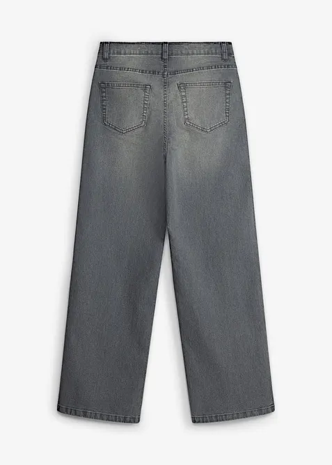 Jean &agrave; taille r&eacute;glable, coupe droite et loose, bonprix