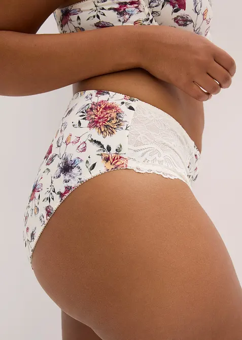 Maxislip mit floralem Druck (2er Pack), bonprix