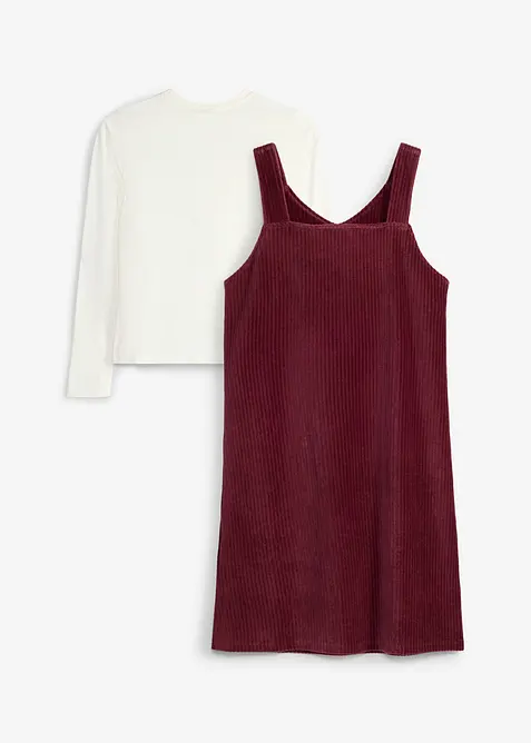 Robe et T-shirt manches longues (ens. 2&nbsp;pces), bonprix