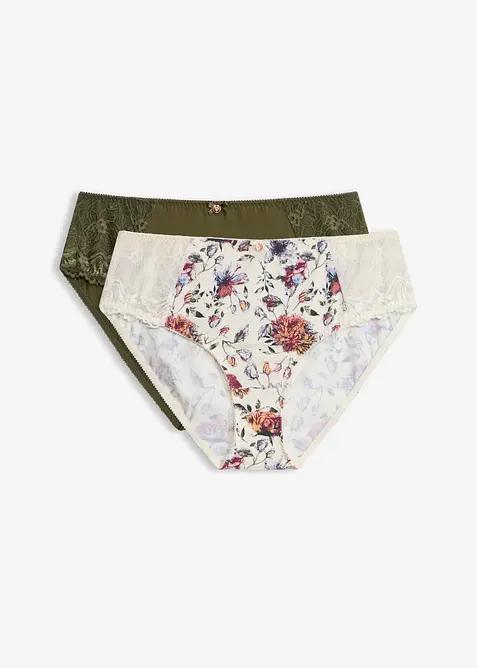 Lot de 2&nbsp;slips maxi &agrave; imprim&eacute; floral, bonprix