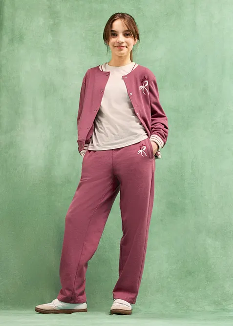 Sweathose Wide-Leg aus reiner Bio-Baumwolle, bonprix