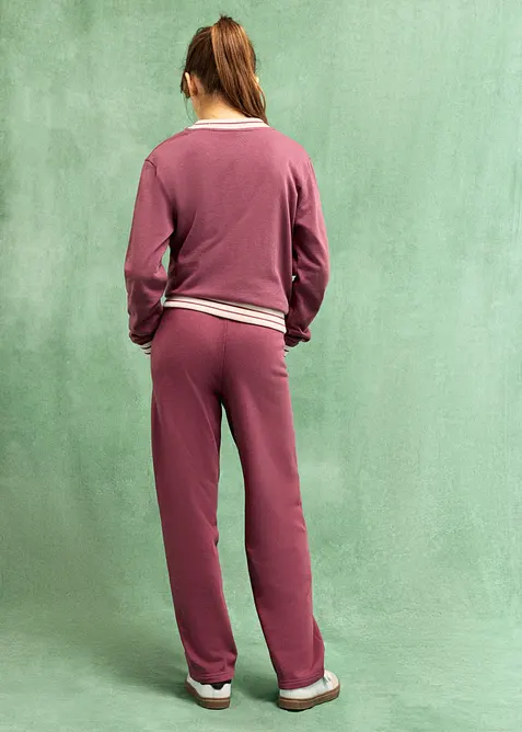 Sweathose Wide-Leg aus reiner Bio-Baumwolle, bonprix