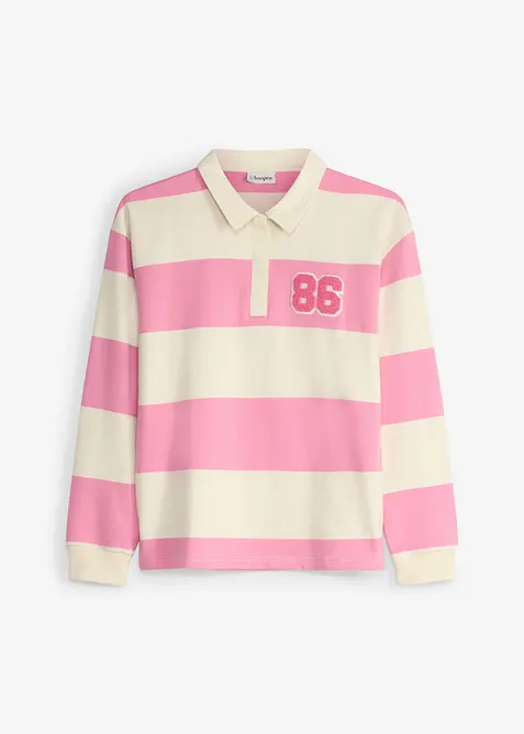 Polo-Sweatshirt aus reiner Bio-Baumwolle, bonprix