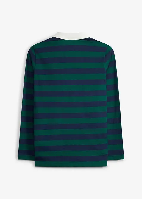 Polo manches longues en coton doux, bonprix