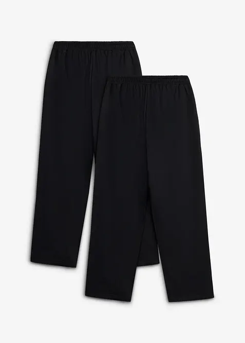 Lot de 2&nbsp;pantalons de jogging larges en coton doux, bonprix