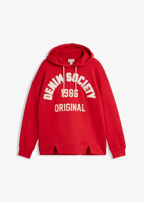Sweat oversize &agrave; capuche 100% coton, bonprix