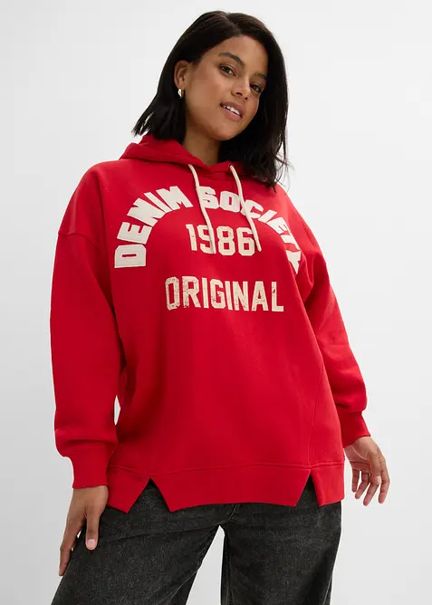 Sweat oversize &agrave; capuche 100% coton, bonprix