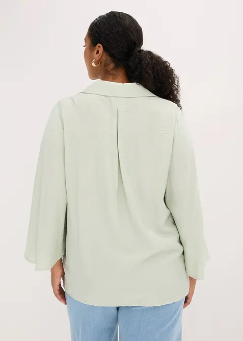 Blouse douce en viscose m&eacute;lang&eacute;e, bonprix