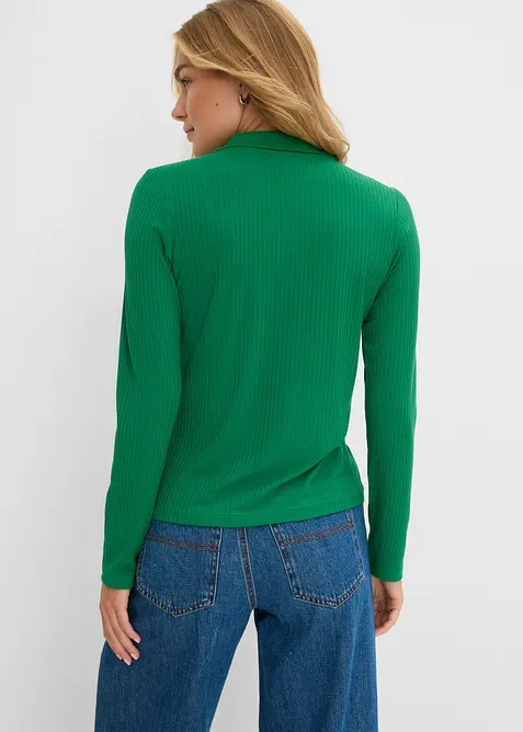 Geripptes Poloshirt, bonprix