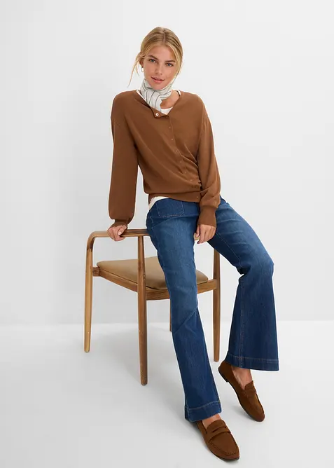 Feinstrickjacke aus softem Viskose-Mix, bonprix