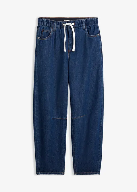 Jean barrel cropped, taille mi-haute, bonprix