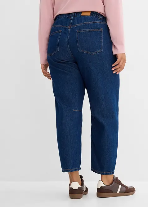 Barrel-Jeans Mid Waist cropped, bonprix