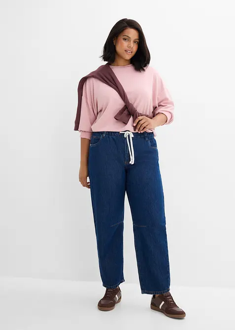 Barrel-Jeans Mid Waist cropped, bonprix