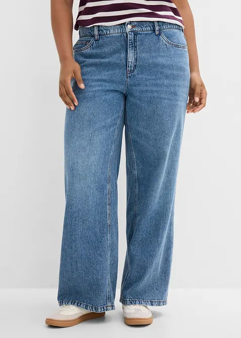 Jean large taille mi-haute, bonprix