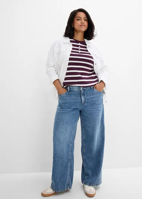 Jean large taille mi-haute, bonprix