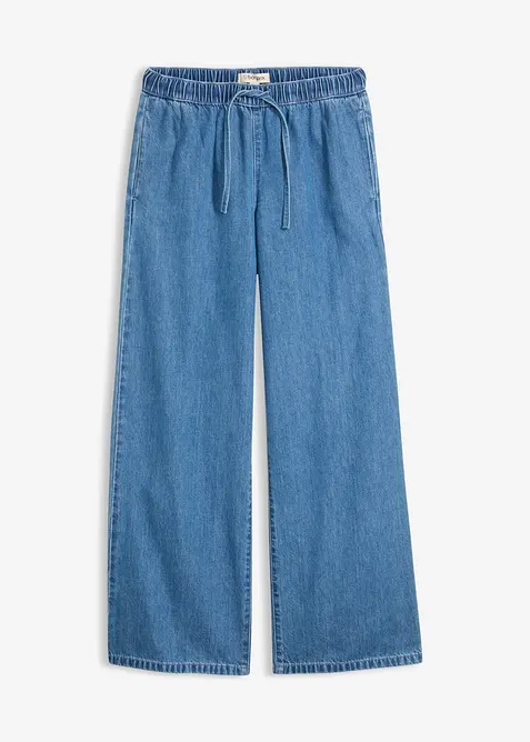 Jean large et l&eacute;ger, taille mi-haute, bonprix