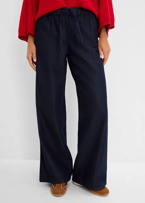 Jean large et l&eacute;ger, taille mi-haute, bonprix