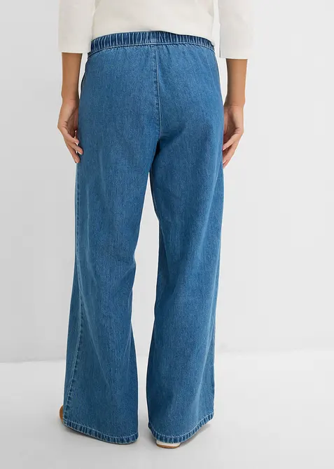 Jean large et l&eacute;ger, taille mi-haute, bonprix