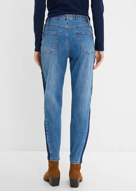 Jean mom taille haute, cropped, bonprix