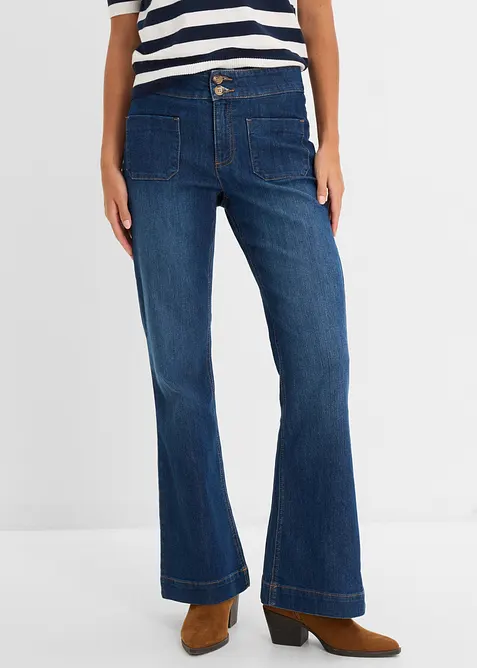 Jean flare taille mi-haute, bonprix