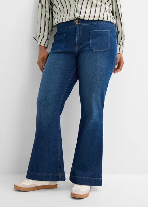 Jean flare taille mi-haute, bonprix