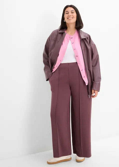 Pantalon palazzo en mati&egrave;re n&eacute;opr&egrave;ne, bonprix
