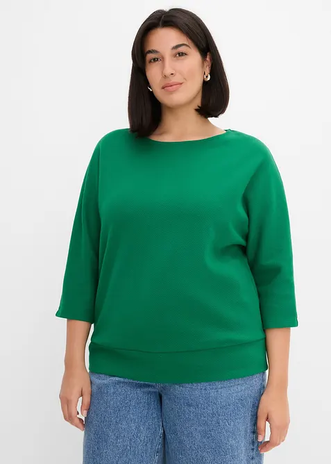 T-shirt interlock textur&eacute;, bonprix