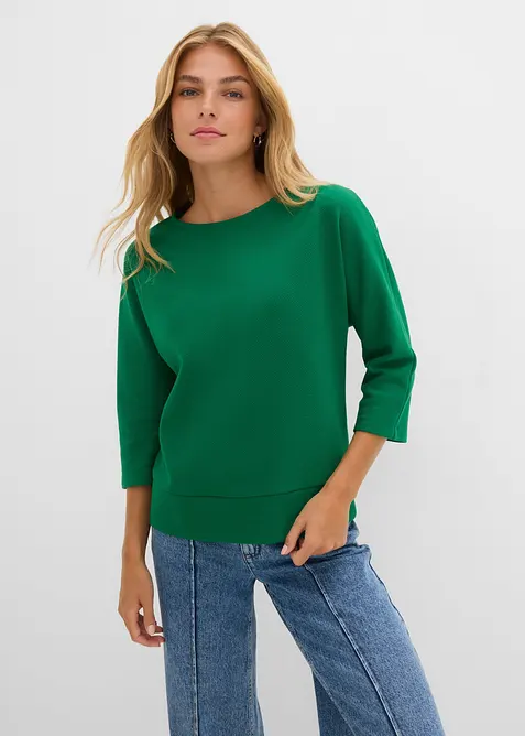 T-shirt interlock textur&eacute;, bonprix