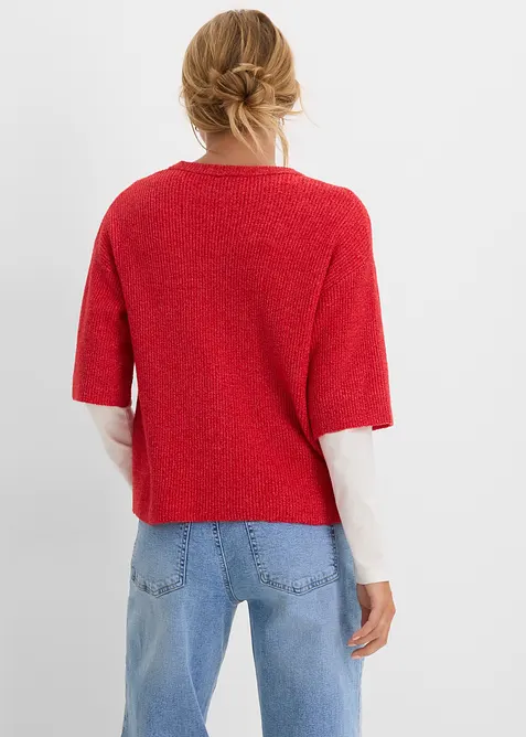 Lockere Strickjacke aus weichem Woll-Mix, bonprix