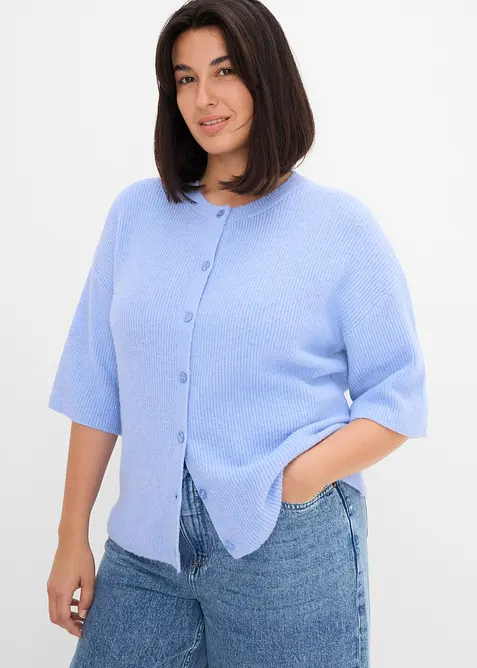 Lockere Strickjacke aus weichem Woll-Mix, bonprix